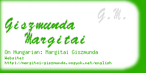 giszmunda margitai business card